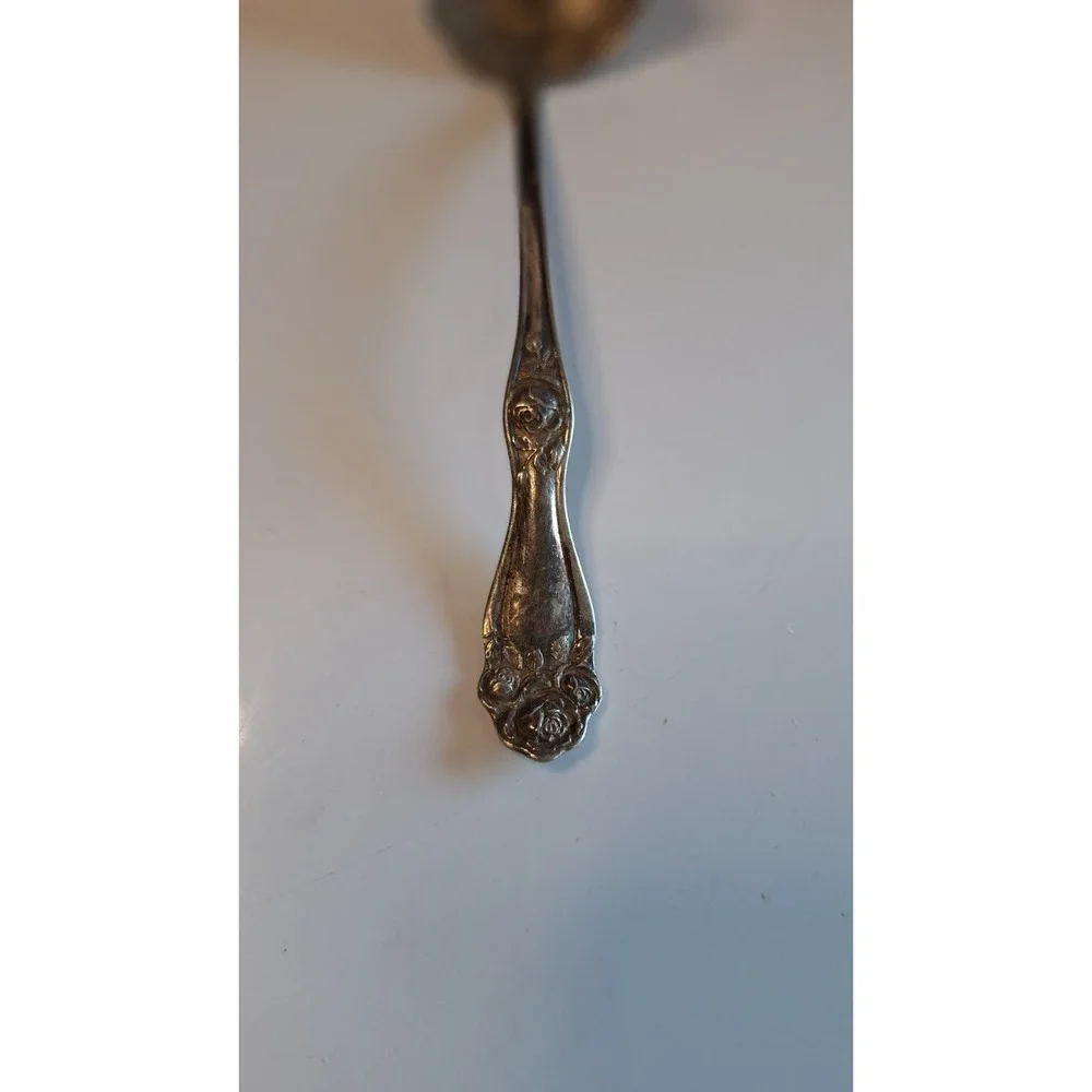 American Beauty Rose by Holmes & Edwards Silverplate Sauce Ladle 6-7